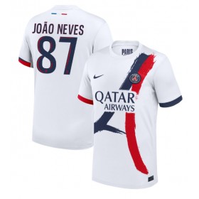 Paris Saint-Germain Joao Neves #87 Borta Kläder 2024-25 Kortärmad